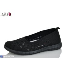 Балетки жіночі на літо (8 пар р.37-41) чорний  "Aba"