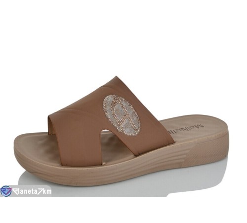 Шлепки жіночі на літо (8 пар р.37-42) коричневий  "LORETA"