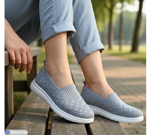 Туфлі жіночі на літо (8 пар р.37-42) сірий  "KULIBABA"