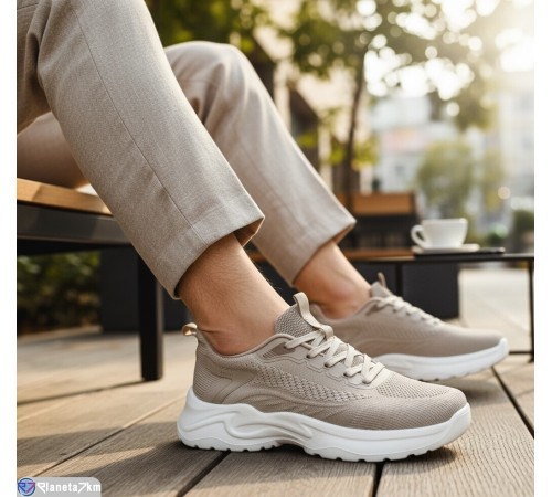 Туфлі чоловічі на весну/осінь (8 пар р.40-45) бежевий  "KULIBABA"