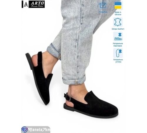 Босоніжки жіночі на літо (8 пар р.36-41) чорний  "ARTO"