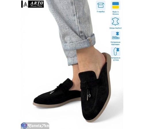 Шлепки жіночі на літо (8 пар р.36-41) чорний  "ARTO"