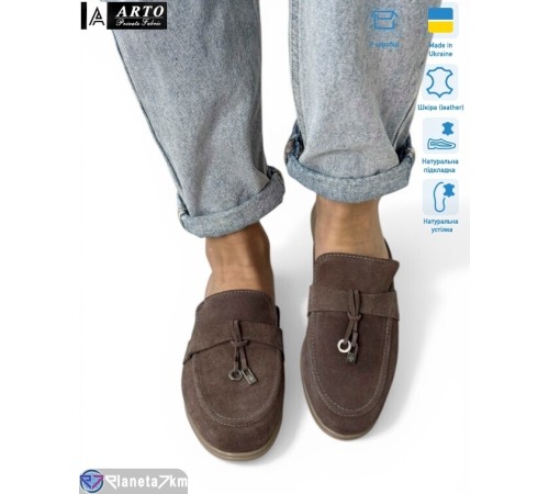 Шлепки жіночі на літо (8 пар р.36-41) коричневий  "ARTO"