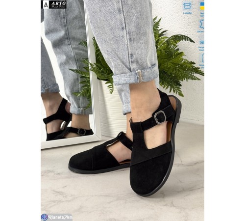 Туфлі жіночі на літо (8 пар р.36-41) чорний  "ARTO"