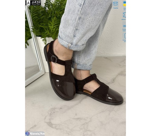 Туфлі жіночі на літо (8 пар р.36-41) коричневий  "ARTO"