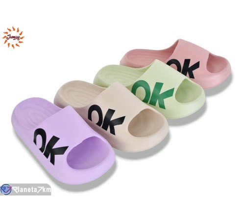 Шлепки жіночі на літо (12 пар р.36-41) мікс  "Jumay"