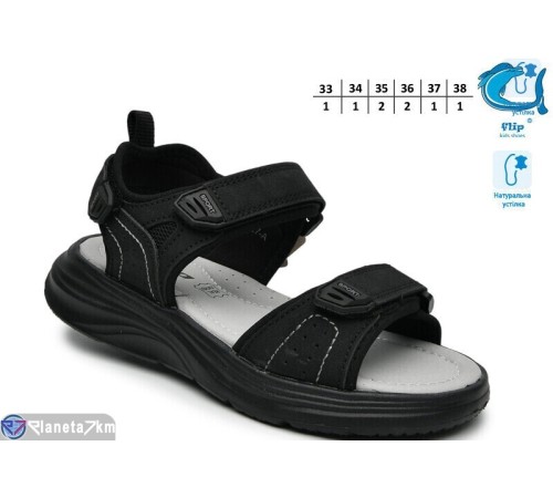 Сандалі дитячі на літо (8 пар р.33-38) чорний  "TOMMY"