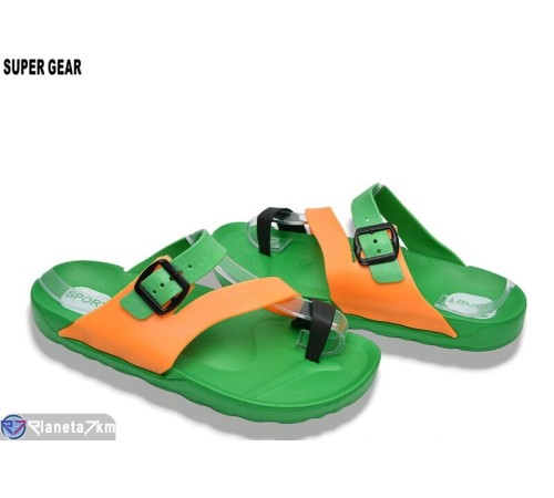 Шлепки чоловічі на літо (8 пар р.40-45) зелений  "Super Gear"