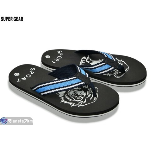 Чоловічі в'єтнамки на літо (10 пар р.40-45) блакитний  "Super Gear"