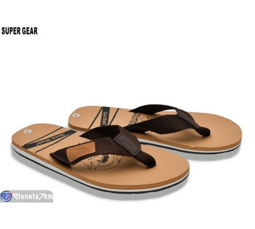 Чоловічі в'єтнамки на літо (10 пар р.40-45) коричневий  "Super Gear"