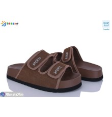 Шлепки жіночі на літо (8 пар р.36-41) коричневий  "Bessky-Kellaifeng"