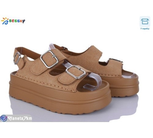 Босоніжки жіночі на літо (8 пар р.36-41) camel  "Bessky-Kellaifeng"