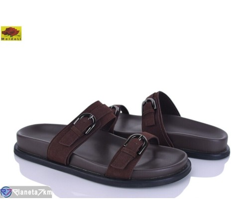 Шлепки жіночі на літо (8 пар р.36-41) коричневий  "Mei De Li"