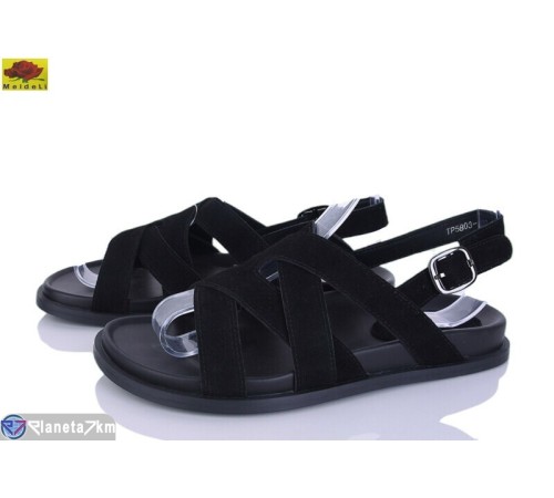 Босоніжки жіночі на літо (8 пар р.36-41) чорний  "Mei De Li"