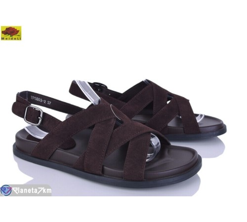 Босоніжки жіночі на літо (8 пар р.36-41) коричневий  "Mei De Li"