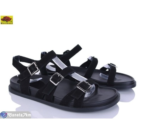 Босоніжки жіночі на літо (8 пар р.36-41) чорний  "Mei De Li"