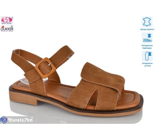 Босоніжки жіночі на літо (8 пар р.36-41) camel  "Gukkcr"