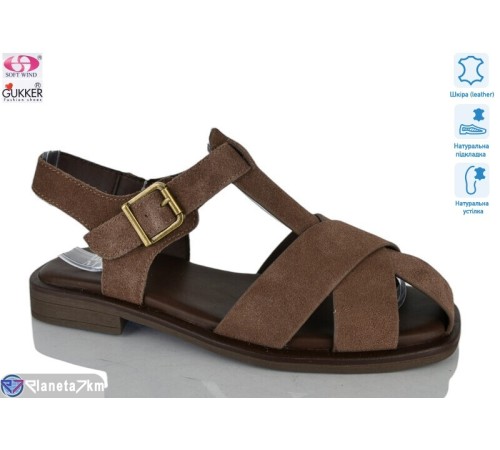 Босоніжки жіночі на літо (8 пар р.36-41) коричневий  "Gukkcr"