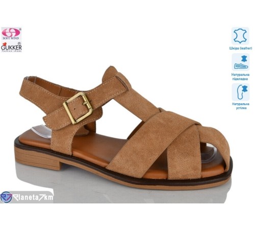 Босоніжки жіночі на літо (8 пар р.36-41) коричневий  "Gukkcr"