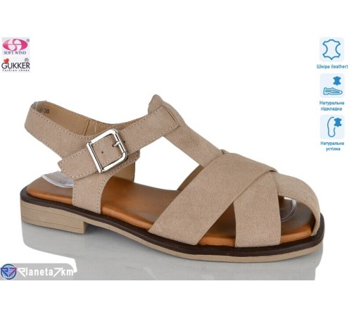 Босоніжки жіночі на літо (8 пар р.36-41) бежевий  "Gukkcr"