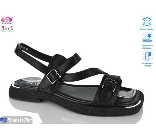 Босоніжки жіночі на літо (8 пар р.36-41) чорний  "Gukkcr"
