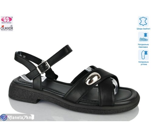 Босоніжки жіночі на літо (8 пар р.36-41) чорний  "Gukkcr"