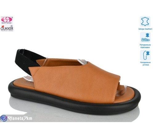 Босоніжки жіночі на літо (8 пар р.36-41) camel  "Gukkcr"