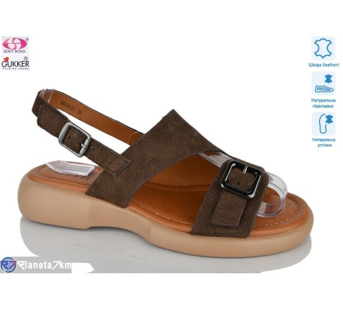 Босоніжки жіночі на літо (8 пар р.36-41) коричневий  "Gukkcr"