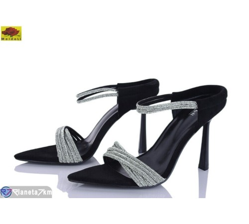 Босоніжки жіночі на літо (6 пар р.36-40) чорний  "Mei De Li"