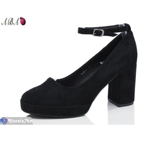 Туфлі жіночі на весну/осінь (6 пар р.36-40) чорний  "Aba"