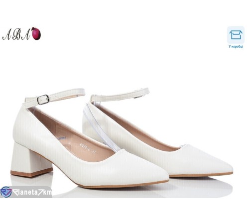 Туфлі жіночі на весну/осінь (8 пар р.36-41) білий  "Aba"