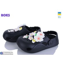 Кроки дитячі на літо (8 пар р.31-36) чорний  "Roks"