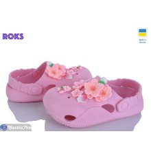 Кроки дитячі на літо (8 пар р.31-36) рожевий  "Roks"