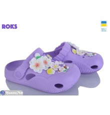 Кроки дитячі на літо (8 пар р.31-36) фіолетовий  "Roks"