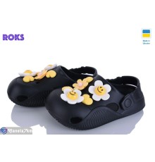 Кроки дитячі на літо (8 пар р.31-36) чорний  "Roks"