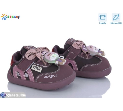 Дитячі кросівки на весну/осінь (8 пар р.17-21) фіолетовий  "Bessky-Kellaifeng"