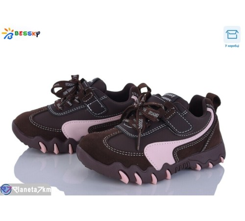 Дитячі кросівки на весну/осінь (8 пар р.27-32) коричневий  "Bessky-Kellaifeng"