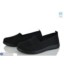 Балетки жіночі на літо (8 пар р.37-42) чорний  "KULIBABA"