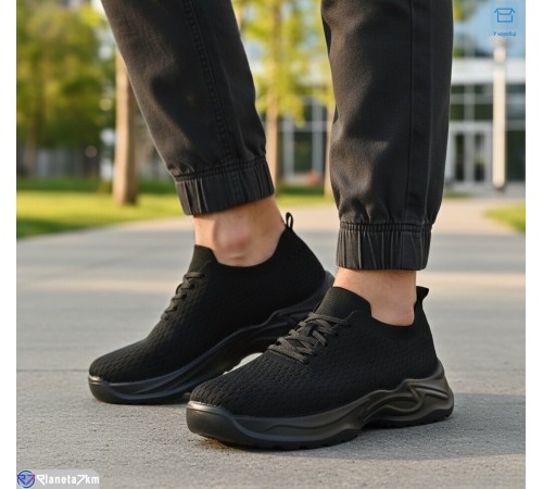 Кросівки чоловічі на літо (8 пар р.40-45) чорний  "KULIBABA"