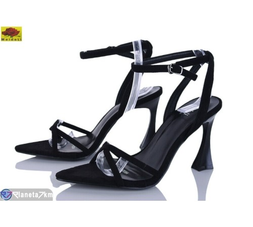 Босоніжки жіночі на літо (6 пар р.36-40) чорний  "Mei De Li"