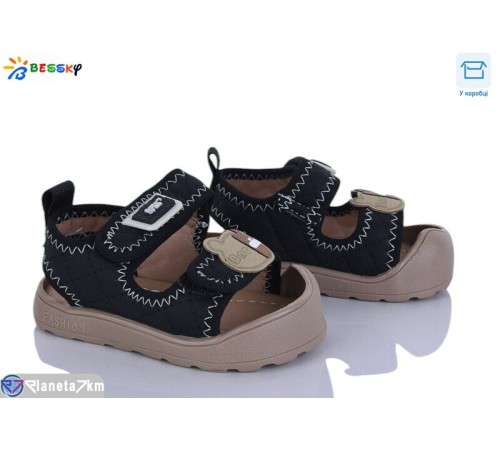 Дитячі босоніжки на літо (8 пар р.16-20) чорний  "Bessky-Kellaifeng"