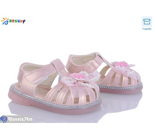 Дитячі босоніжки на літо (8 пар р.17-21) рожевий  "Bessky-Kellaifeng"