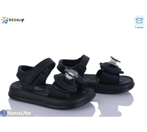 Дитячі босоніжки на літо (8 пар р.22-27) чорний  "Bessky-Kellaifeng"