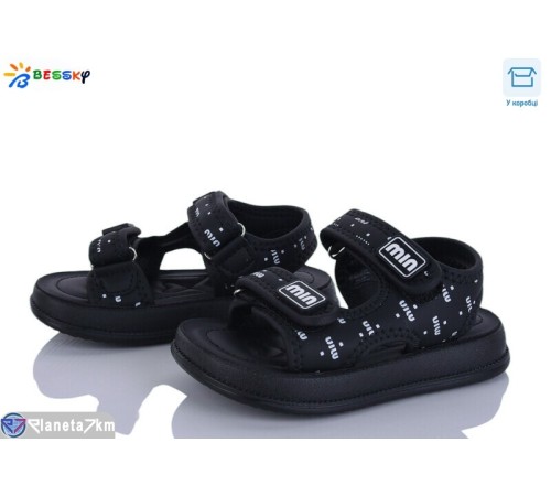 Дитячі босоніжки на літо (8 пар р.26-31) чорний  "Bessky-Kellaifeng"