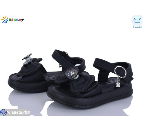 Дитячі босоніжки на літо (8 пар р.26-31) чорний  "Bessky-Kellaifeng"