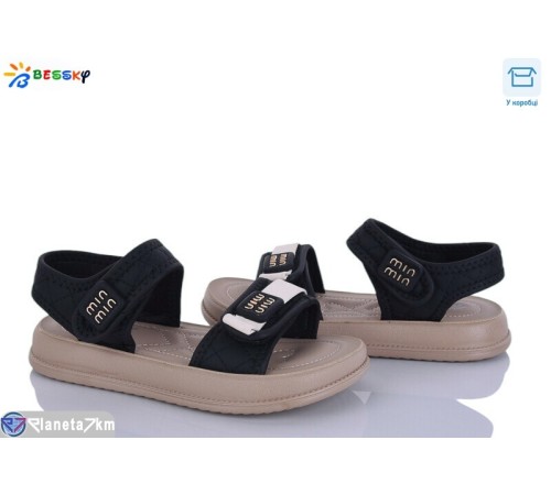 Дитячі босоніжки на літо (8 пар р.31-36) чорний  "Bessky-Kellaifeng"
