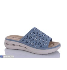 Шлепки жіночі на літо (8 пар р.37-42) синій  "Asito"