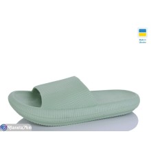 Шлепки жіночі на літо (6 пар р.36-41) зелений  "LINKA"