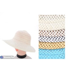 Капелюх жіночий на літо (5 шт. р.сетка 56-58) мікс  "CAROLLA"