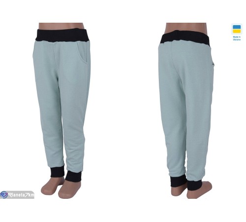 Дитячі спортивні штани на весну/осінь (2 шт. р.сетка One size) зелений  "Kalabok"